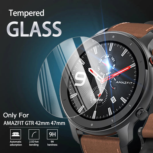 9H Tempered Glass Film For Amazfit GTR 42mm 47mm Smartwatch HD Screen Protector Film For Amazfit GTR 47MM Anti-Scratch Protector