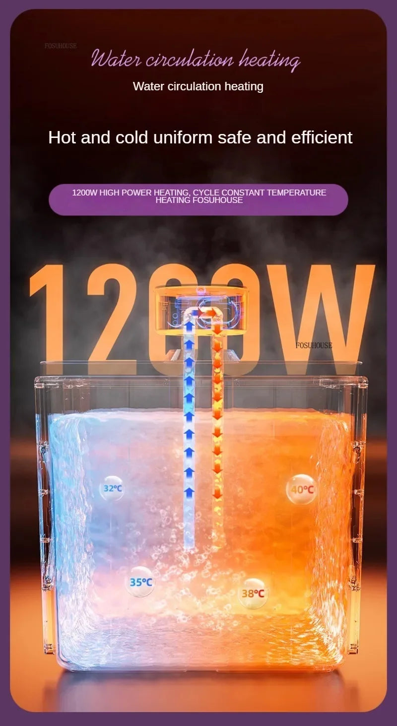 Villa Automatic Heating Folding Bath Bucket Full Body Sweat Steam Bath Barrel Constant Temperature Thickening Portable Bathtub H