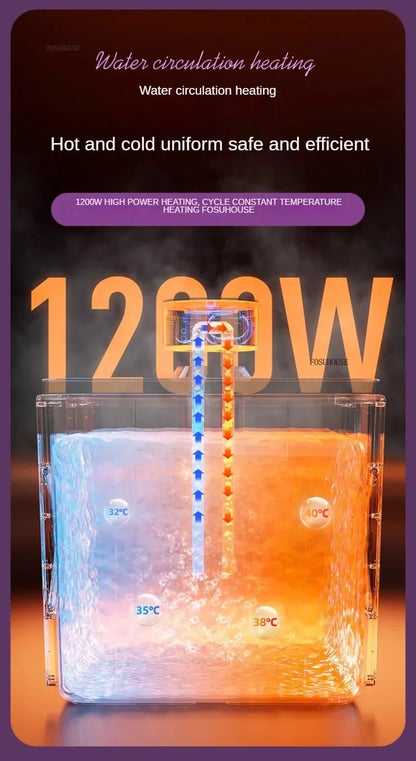 Villa Automatic Heating Folding Bath Bucket Full Body Sweat Steam Bath Barrel Constant Temperature Thickening Portable Bathtub H