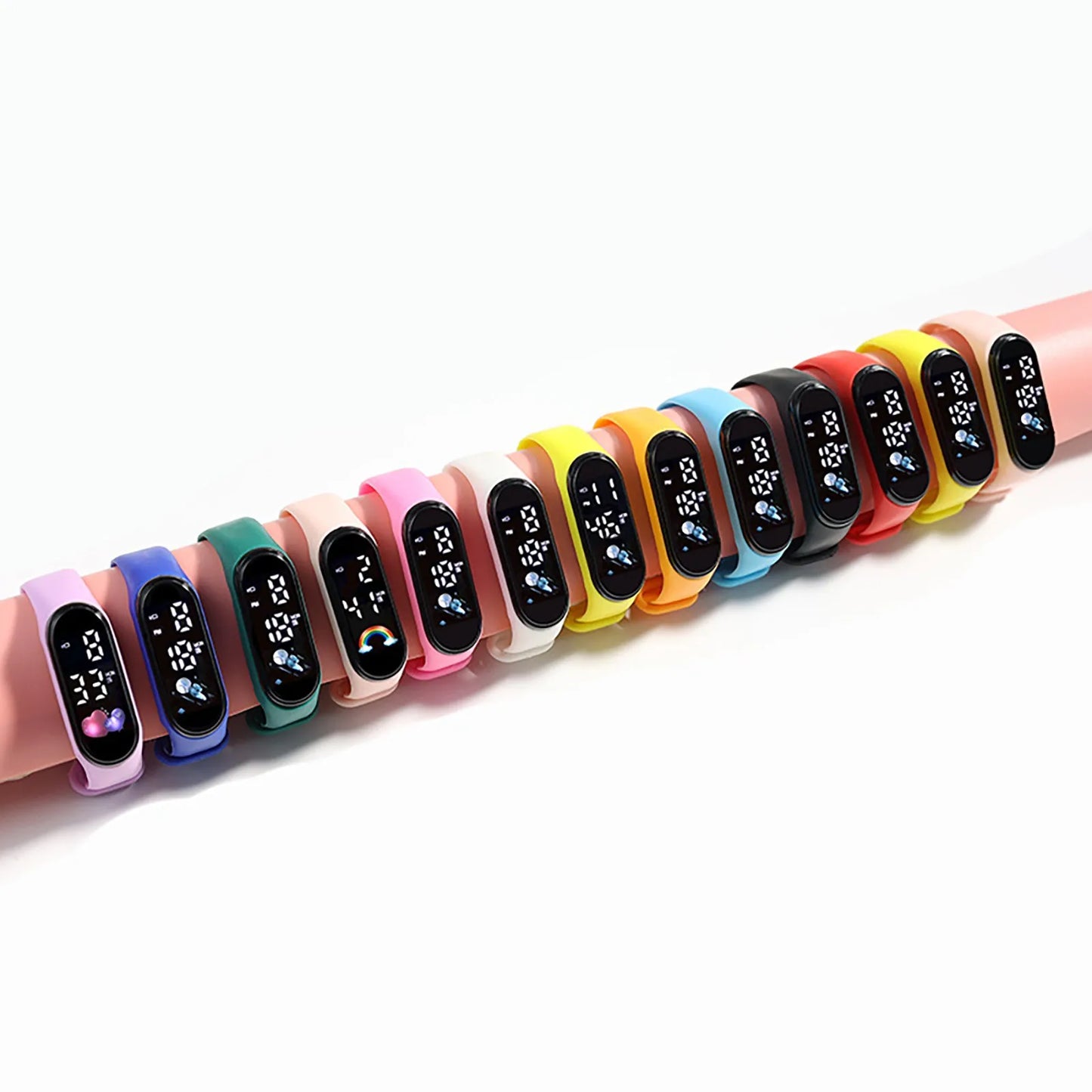 Kawaii Smart Watch For Kids Fashion Outdoor Waterproof Sports Kids' Watches Boy Girls Digital Watches Silicone montre enfant