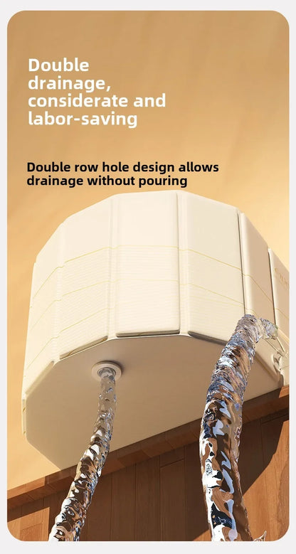 Folding Adult & Kids Bath Bucket | Portable Full-Body Bathtub for Home, Family & Couples