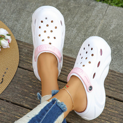 Women's Fashion Chunky Platform Sandals 2024 Summer Thick Sole eva Clogs Garden Shoes for Women Outdoor Non Slip Beach Slippers