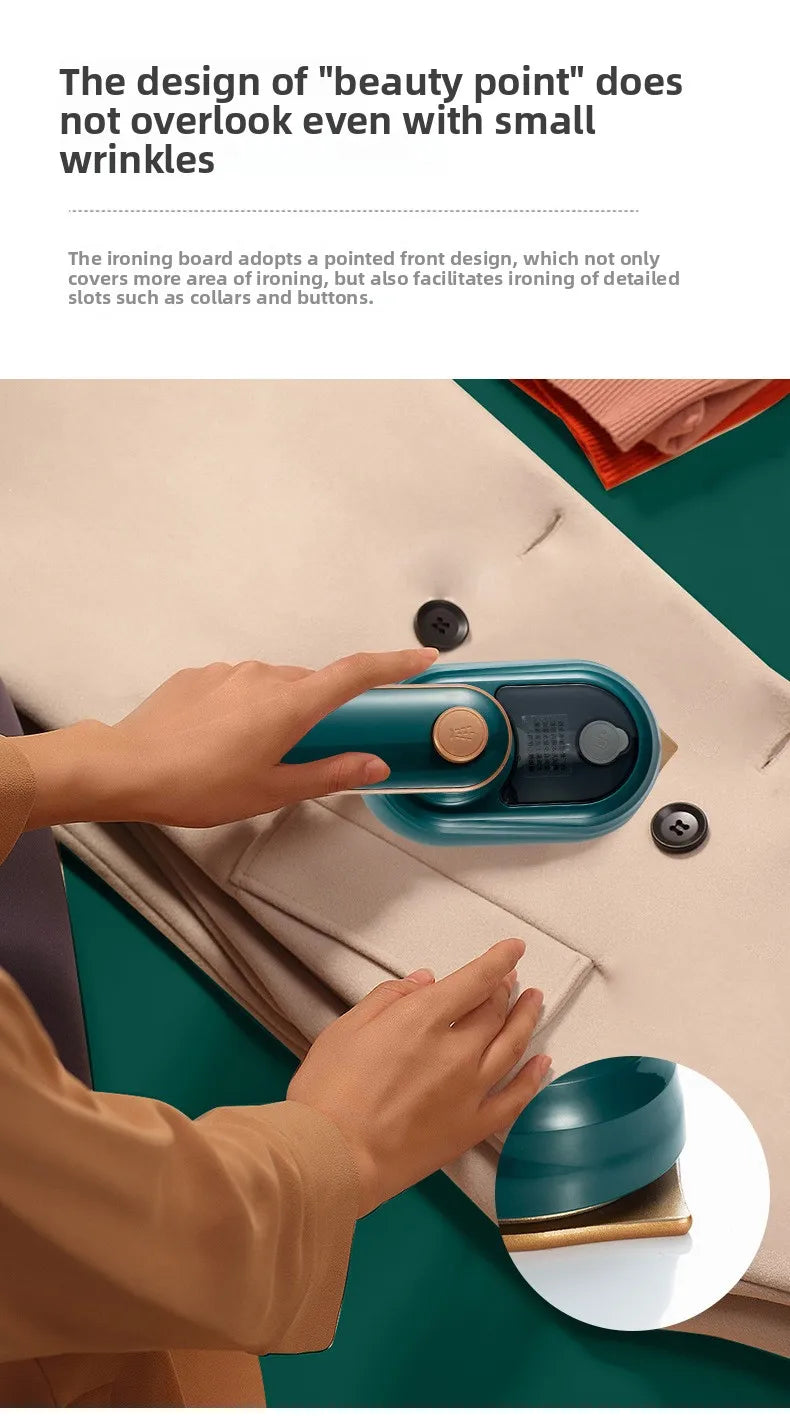 Portable Mini Steam Iron | Travel-Size Handheld Clothes Steamer for Home, Dorm & Sewing Projects