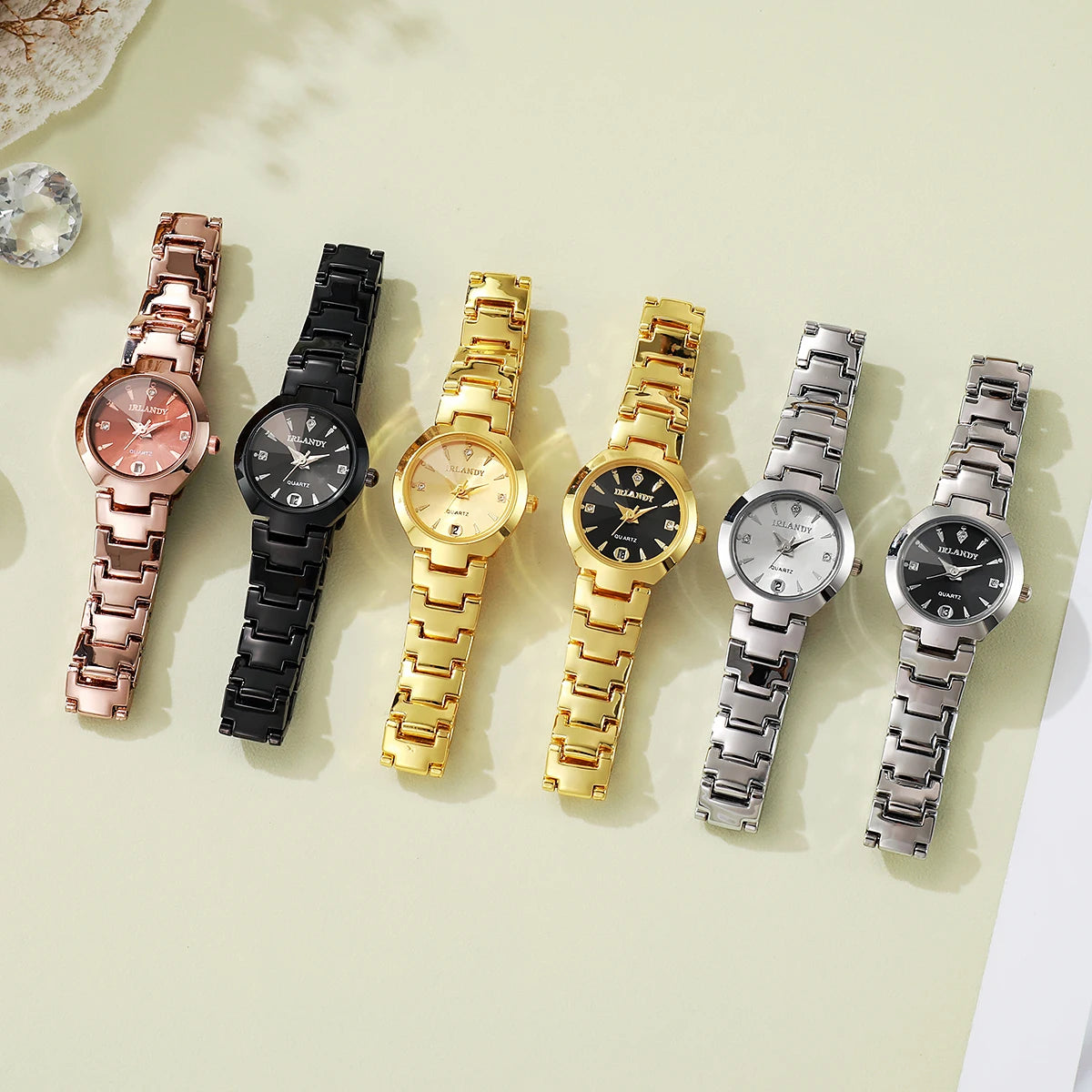 Luxury Women Watches Fashion Small Dial Quartz Watch Ladies Calendar Wristwatches Reloj Mujer（Without Box）