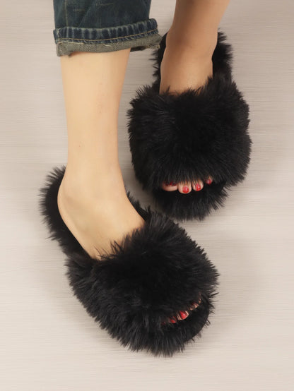 Women's Indoor Slippers 2024 Autumn and Winter New Plush Home Lazy Slippers Anti slip Durable Fashion Warm Sandals Slippers