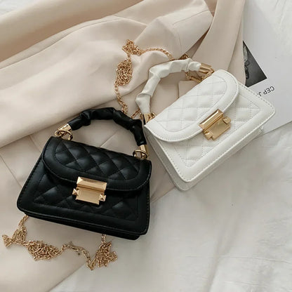 Women PU Leather Shoulder Bags Small Messenger Designer Female 2024 New Fashion Chain Rhomboid Crossbody Bag Ladies Mini Handbag