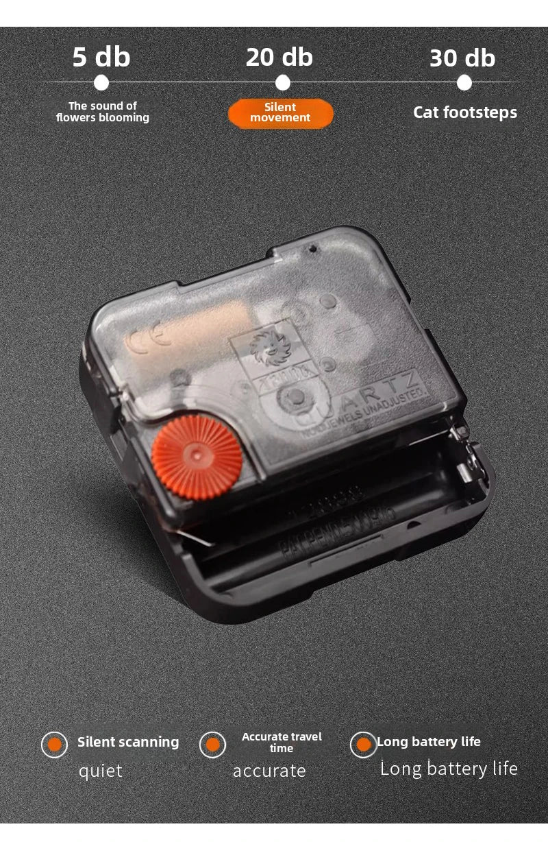 Mountain Pattern Double-Sided Wall Clock | Silent Acrylic Pointer Clock for Modern Living Room & Home Decor