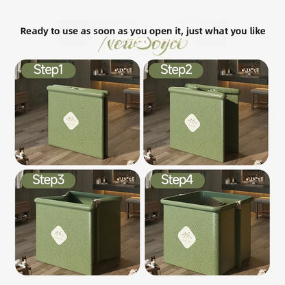 Household Children's Bath Bucket Adult Home Life Double Foldable Bath Bucket Thickened Free Installation Bathtub