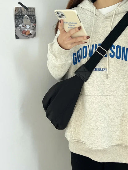 Fashion Women Large Capacity Crossbody Shoulder Bag Down Cotton Casual Simple And Versatile