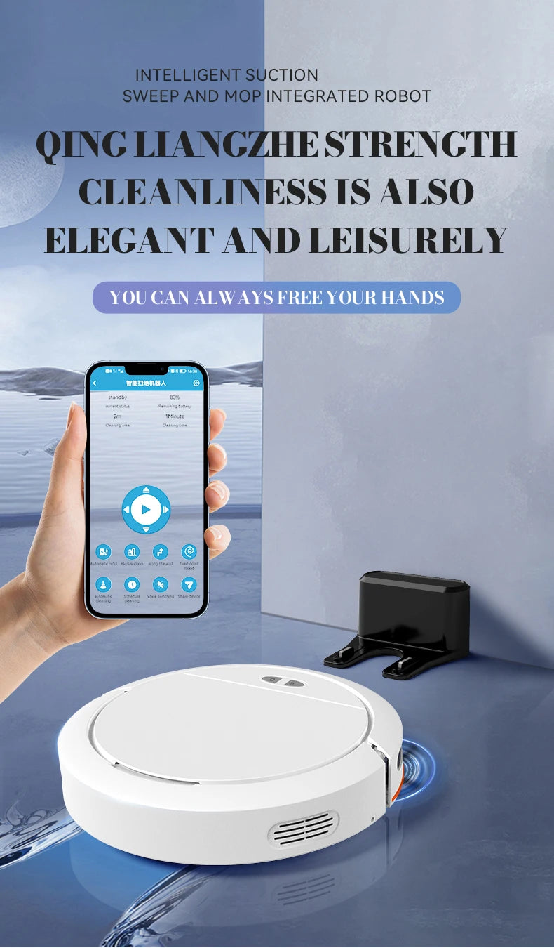 Intelligent Sweeping Robot Large Water Tank Mobile App Remote Control Planning And Cleaning Line Low Noise 2000 Pa Large Suction