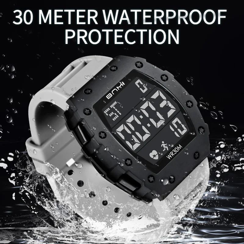 NEW Men's Watch Outdoor Sports Expeditions Fashion Large Screen Waterproof Clock Multifunctional Digital Electronics Watches