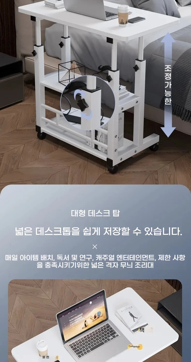 Double-Layer Office Desk Computer Lazy Table with storage shelf Laptop