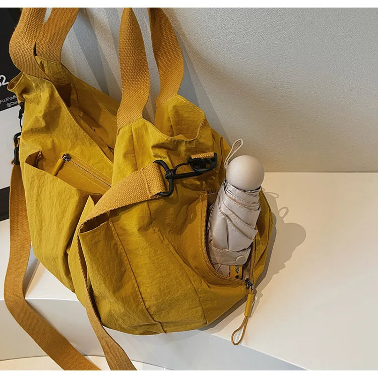 Summer New Large Capacity Crossbody Bag Nylon Fashionable Single Shoulder Handbag Women's Casual Tote Bag