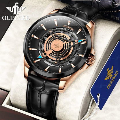 OUPINKE 3206 Mens Watches  Automatic Mechanical Wristwatch For Man Stainless Steel Waterproof Luminous Sapphire Luxury Original
