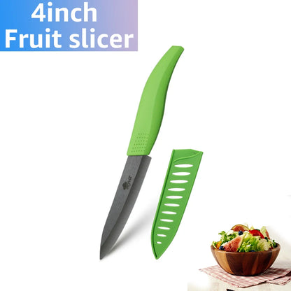 Ceramic Fruit Knife for Kitchen 3 4 5 6 inch Chef Knife with Sheath Utility Slicing Cooking Tool for Vegetable Rustproof Zirconi