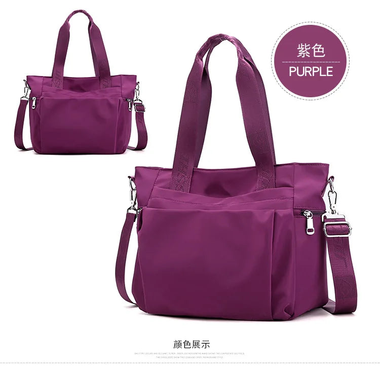 Simple and Fashionable Ladies Tote Bag Large-capacity Women's Lightweight Shoulder Bag Trendy Casual Hand-held Messenger Bag