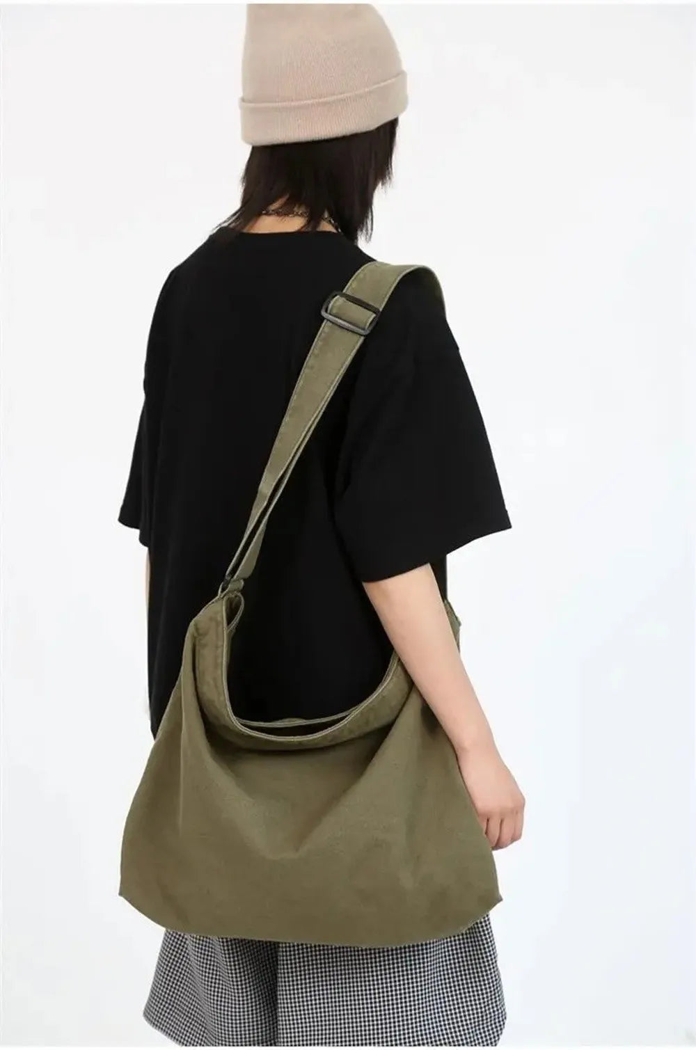 Women's Shoulder Bag Large Capacity Crossbody Bag for Woman 2025 New in Cotton Fashion Korean Female Student School Bag Handbag