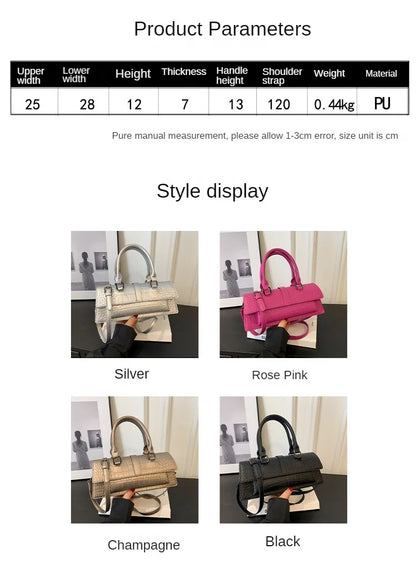 Fashion Ladies Shoulder Bag 2025 New Purses and Handbags High Quality PU Stone Pattern Crossbody Bag for Women Armpit Clutch Bag