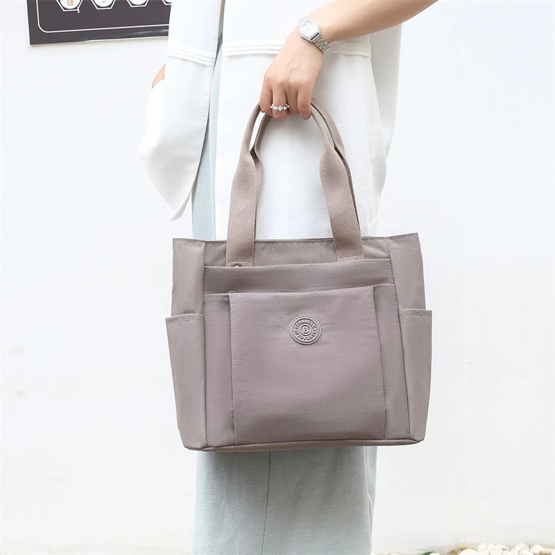 Fashion Casual Women Top Handle Handbag High Quality Fabric Women's Shoulder Bag Large Capacity Girls Casual Tote Bag SAC