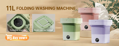 13L Portable Foldable Washing Machine with Spin Dryer for Socks Underwear Panties Washer Home Large Capacity Washing Machine