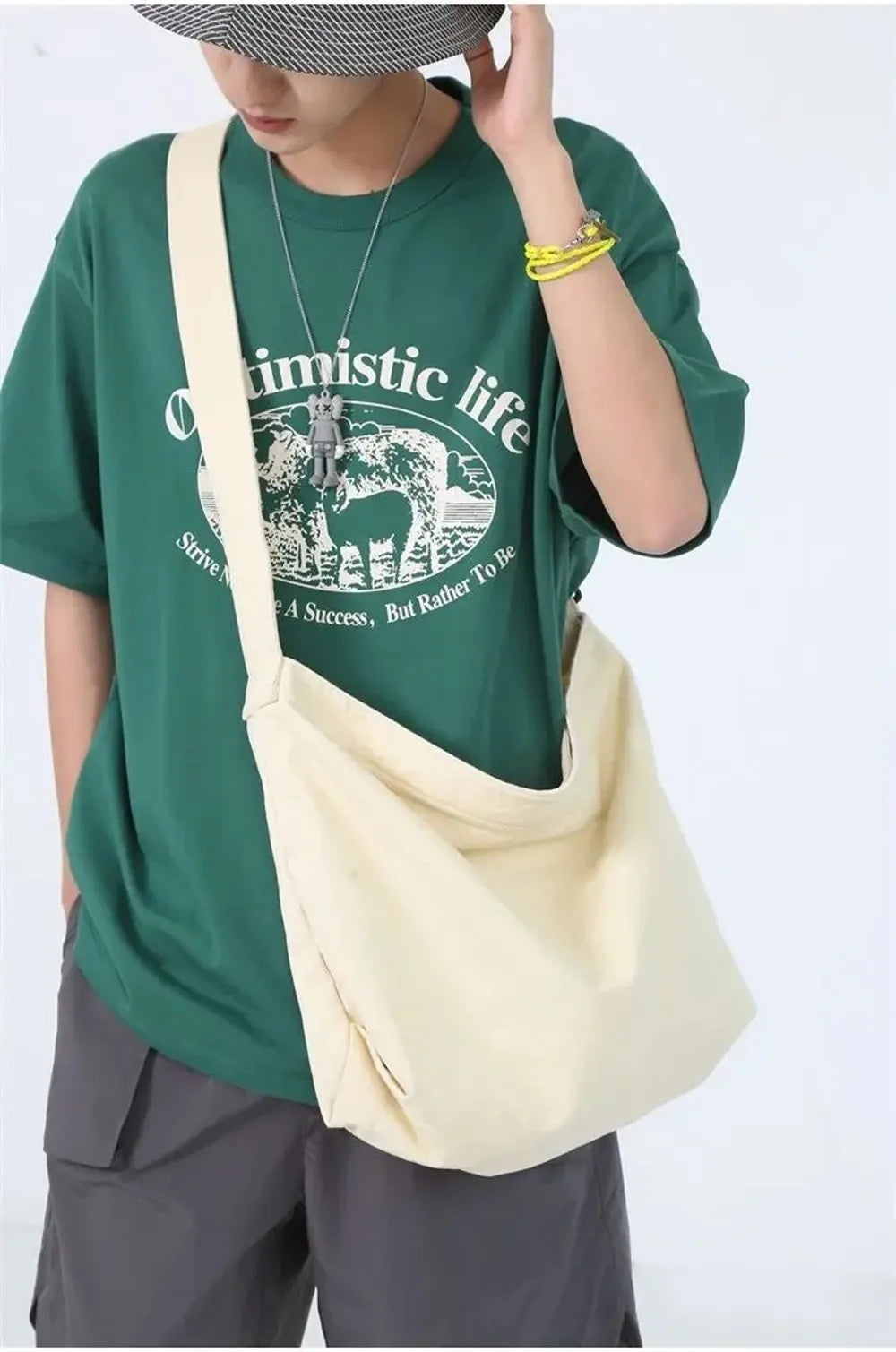 Women's Shoulder Bag Large Capacity Crossbody Bag for Woman 2025 New in Cotton Fashion Korean Female Student School Bag Handbag