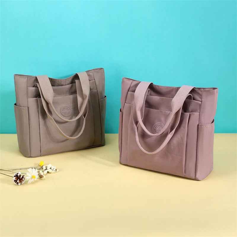 Fashion Casual Women Top Handle Handbag High Quality Fabric Women's Shoulder Bag Large Capacity Girls Casual Tote Bag SAC