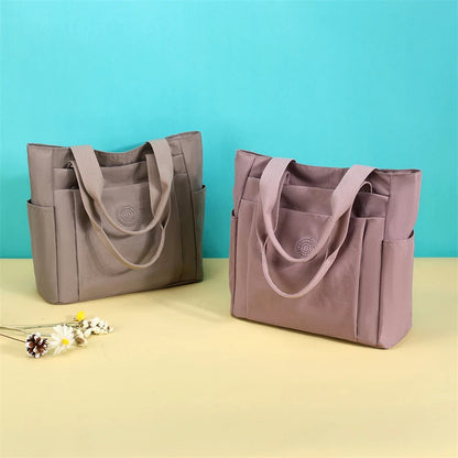 Fashion Casual Women Top Handle Handbag High Quality Fabric Women's Shoulder Bag Large Capacity Girls Casual Tote Bag SAC