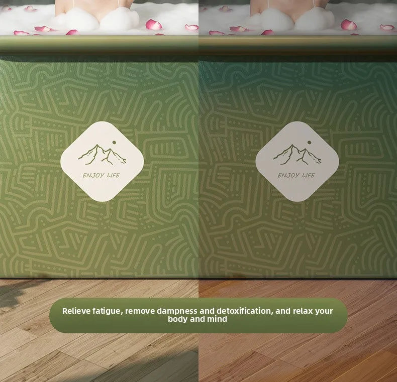 Household Children's Bath Bucket Adult Home Life Double Foldable Bath Bucket Thickened Free Installation Bathtub