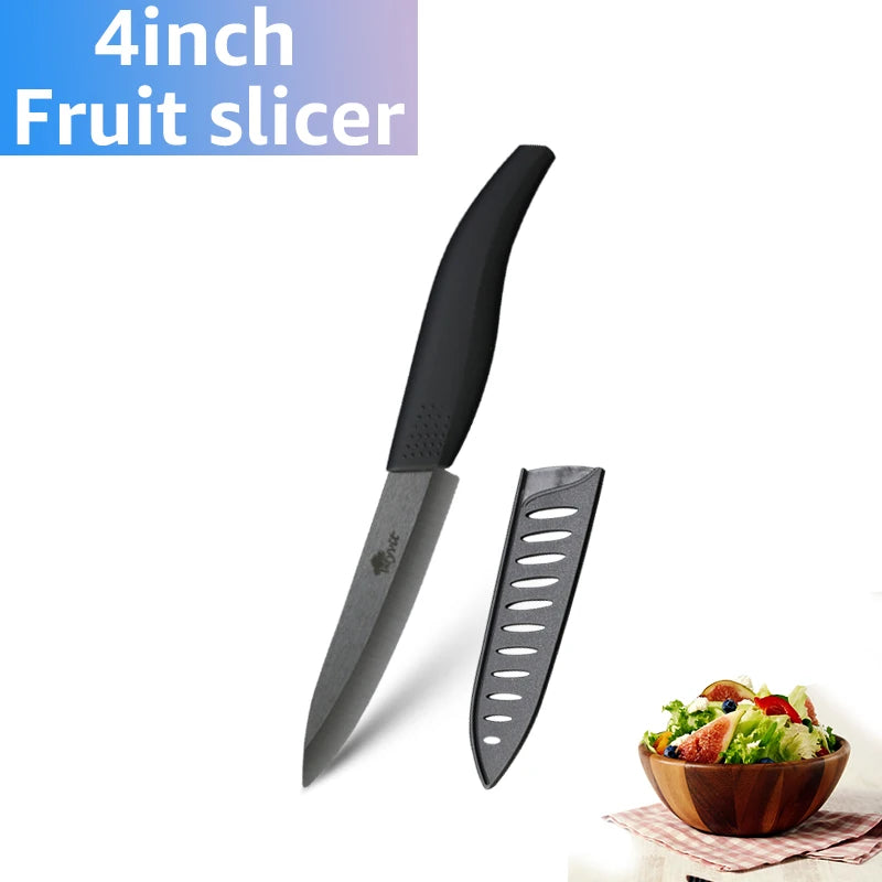 Ceramic Fruit Knife for Kitchen 3 4 5 6 inch Chef Knife with Sheath Utility Slicing Cooking Tool for Vegetable Rustproof Zirconi