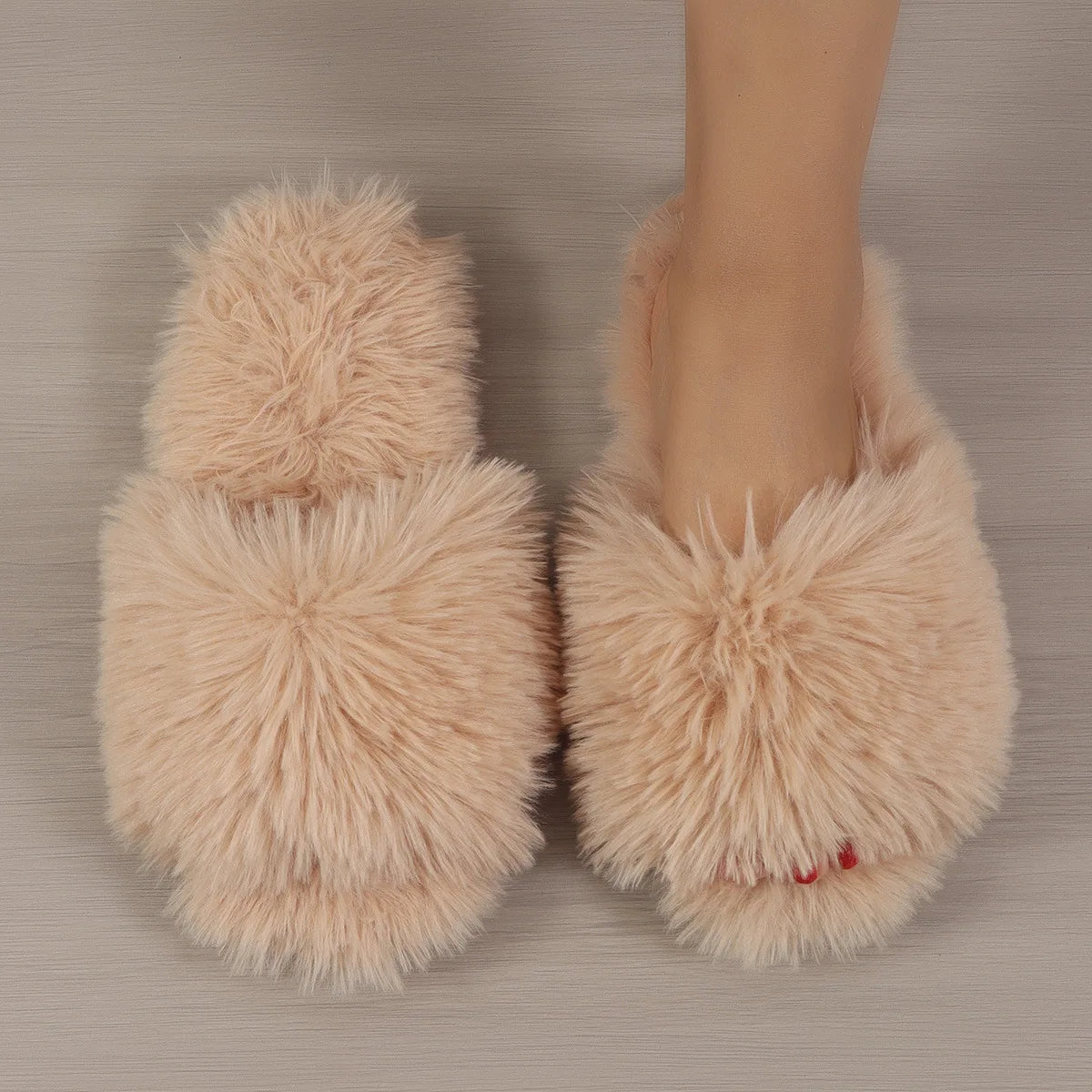 Women's Indoor Slippers 2024 Autumn and Winter New Plush Home Lazy Slippers Anti slip Durable Fashion Warm Sandals Slippers
