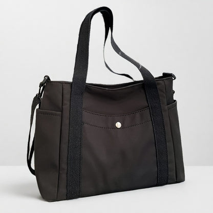 Large Capacity Nylon Crossbody Bag Casual Solid Color Messenger Shoulder Bag with Removable Strap